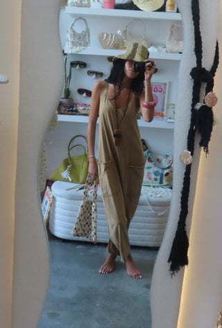 Golden Star Cotton Romper