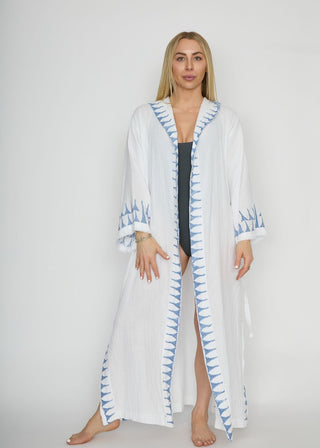 Aqua Aztec Robe