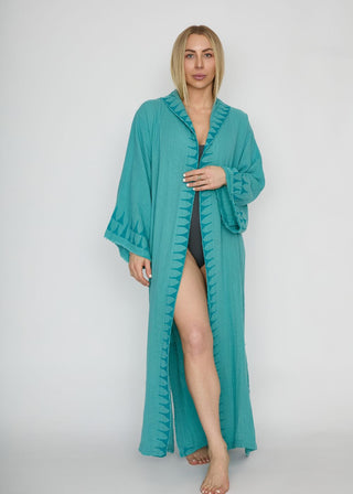 Aqua Aztec Robe