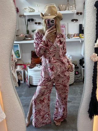 Rosé Palms Velvet Set