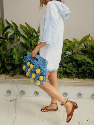 Limoncello Fringe Clutch to Purse