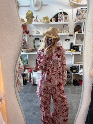 Rosé Palms Velvet Set