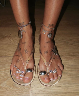 Glass Tide Jelly Flip Flops