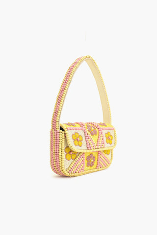 Golden Bloom Beaded Bag