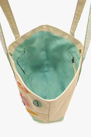 Seashell Ombré Beaded Tote