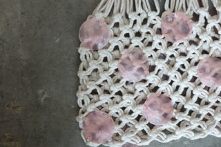 Pink Lagoon Macramé Tote