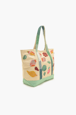 Seashell Ombré Beaded Tote