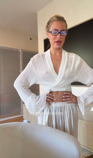 Cloud Cotton Wrap Top