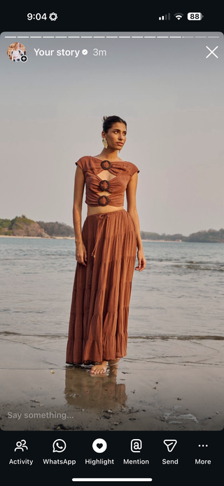 The Raffia & Linen Skirt Set