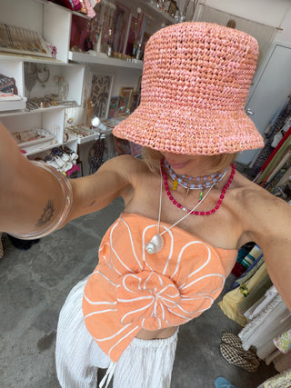 Peach Swirl Shell Top