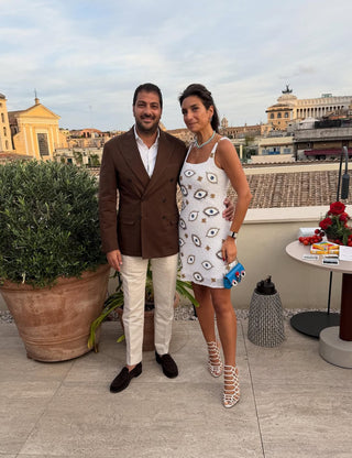 The Evil Eye Embellished Pearl Mykonos Dress