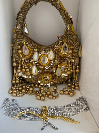 White Pearl Carnival & The Golden Mirage Purse