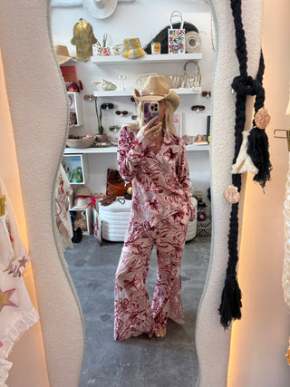 Rosé Palms Velvet Set