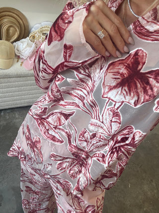 Rosé Palms Velvet Set
