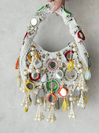 White Pearl Carnival & The Golden Mirage Purse