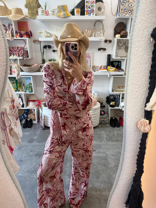 Rosé Palms Velvet Set