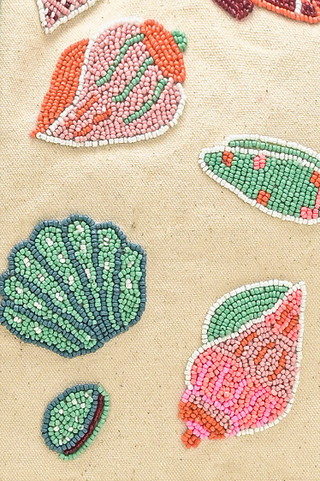 Seashell Ombré Beaded Tote