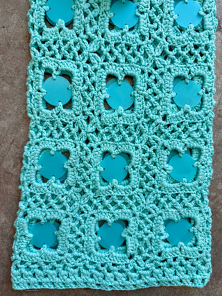 Sea Glass Sequin Crochet Pants
