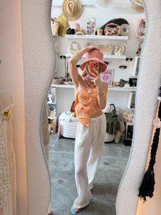 Peach Swirl Shell Top