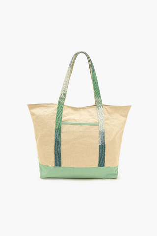 Seashell Ombré Beaded Tote