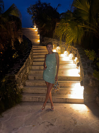 Mermaid Scallop Mini Dress