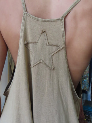 Golden Star Cotton Romper