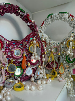 White Pearl Carnival & The Golden Mirage Purse