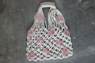 Pink Lagoon Macramé Tote