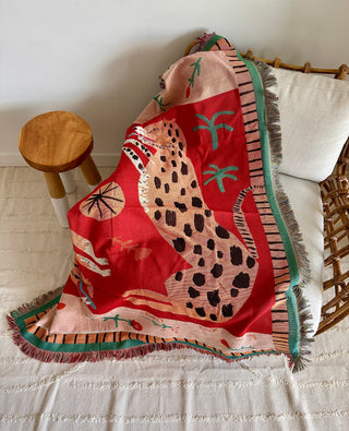 Leopards & Roses Blanket