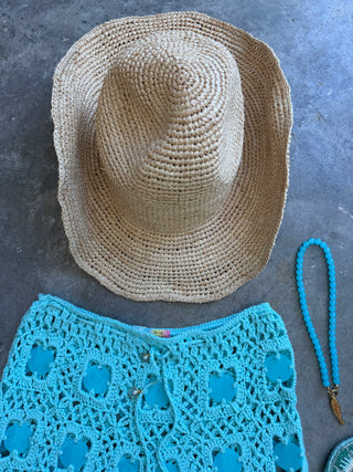Sea Glass Sequin Crochet Pants