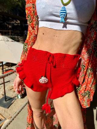 Crochet Ruffle Shell Shorties