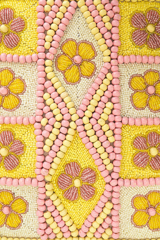 BUTTER BLOSSOM BEADED BAG