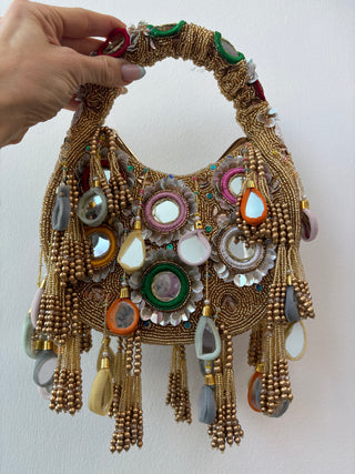 Sahara Glow Beaded Purse