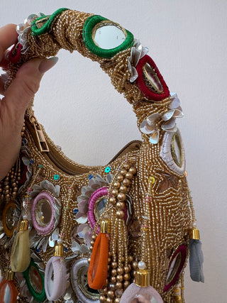 Sahara Glow Beaded Purse