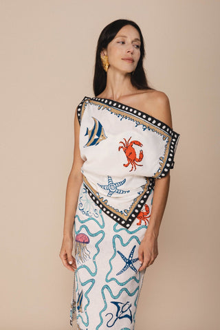 Ocean Muse Scarf Top